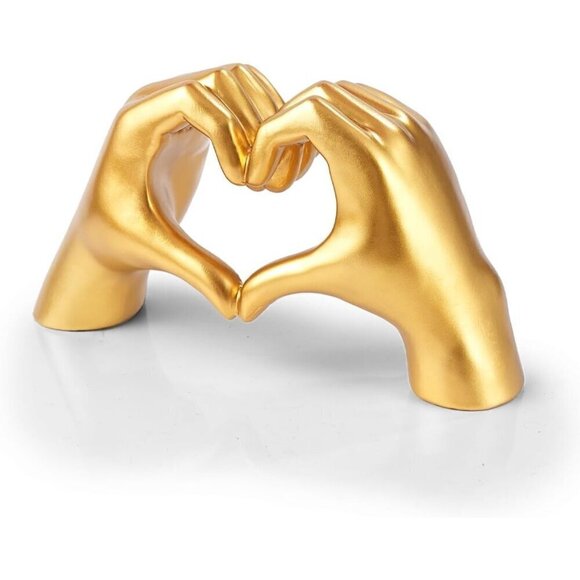 Gold Gesture Statue Decoration Home Decor Bedroom Bookshelf Coffee Table Statue - Picture 2 of 8